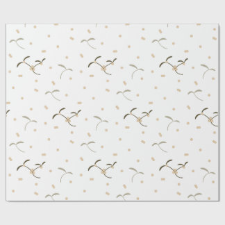wrapping paper with a mistletoe pattern