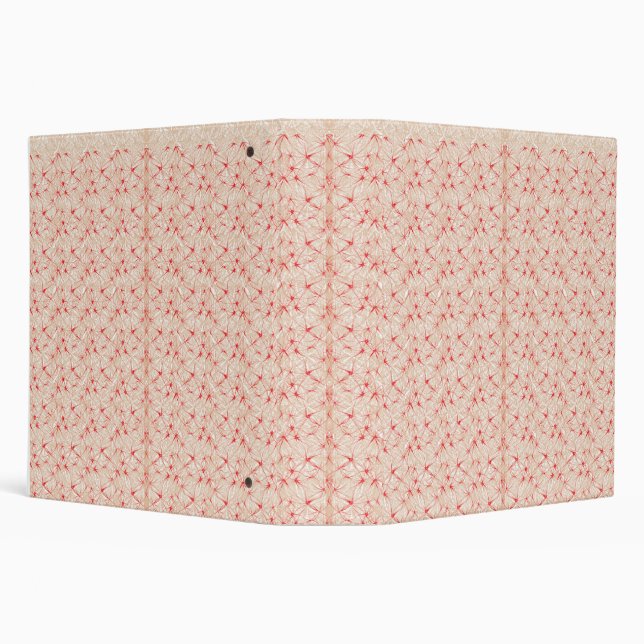 Wrapping paper with a repeating pattern of red, or binder (Background)