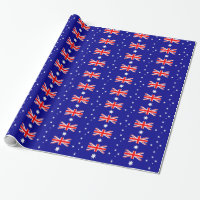 Wrapping paper with Flag of Australia