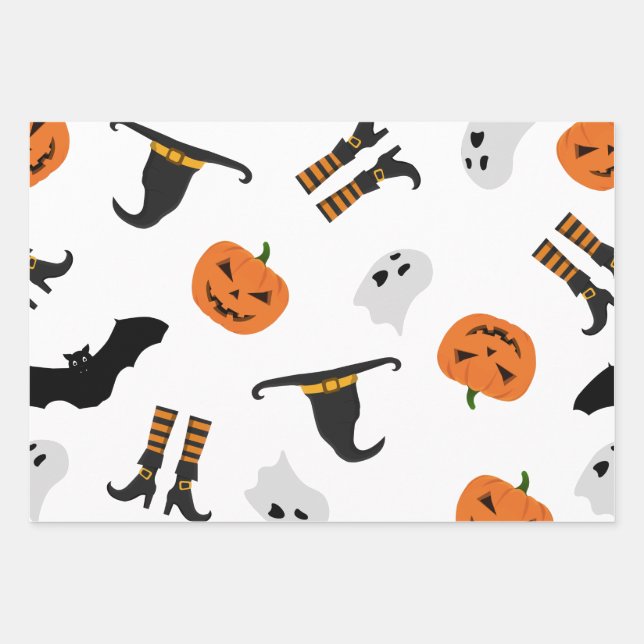 Wrapping Paper with Halloween Pattern (Front)