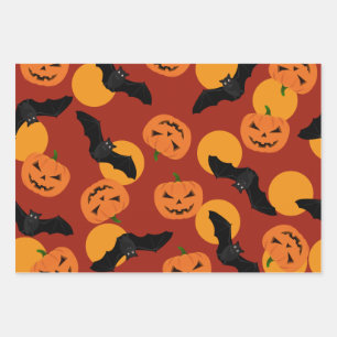 Wrapping Paper with Halloween Pattern