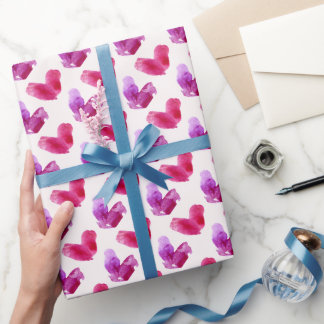 Wrapping paper with heart shaped fingerprints 