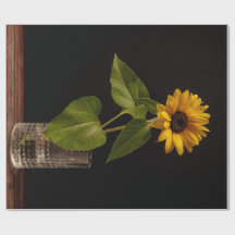 Wrapping paper with sunflower