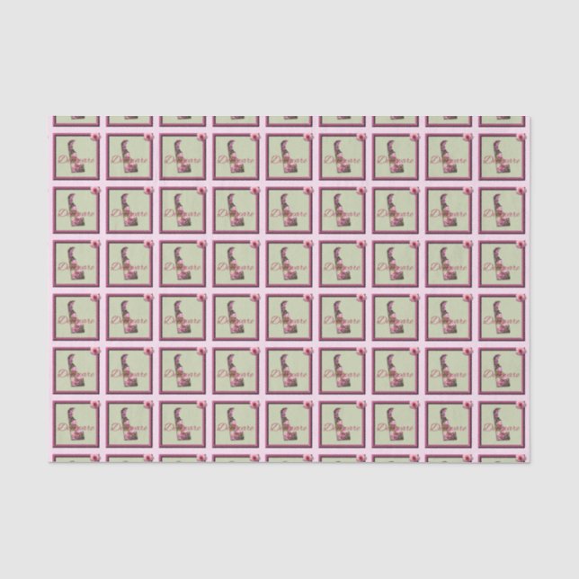 Wrapping Tissue - DELAWARE - Framed Icon Tissue Paper (Front)