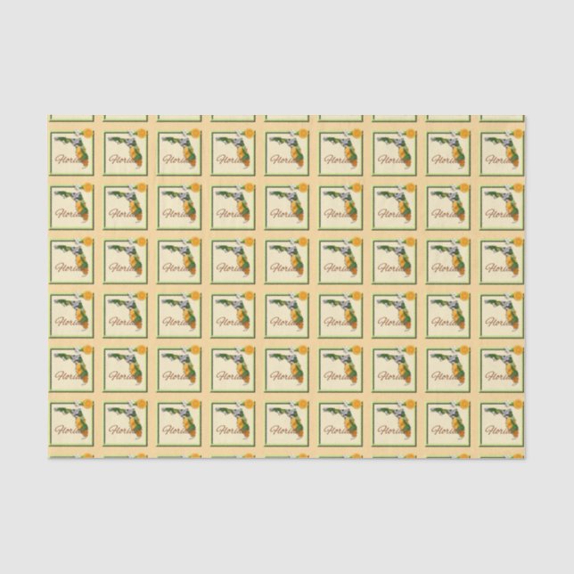 Wrapping Tissue - FLORIDA - Framed Icon Tissue Paper (Front)