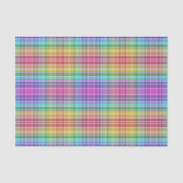 Wrapping Tissue - Rainbow Madras Paper (Front)