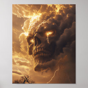 Wrath of the Storm Skull Poster
