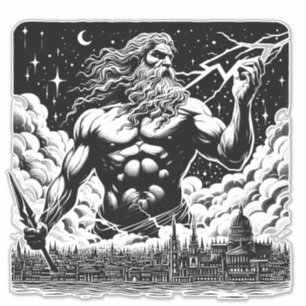 Wrath Of Zeus ink Illustration Greek mythology art