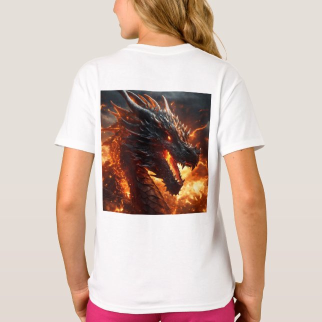 Wrath Unleashed: Infernal Storm Dragon" T-Shirt (Back)