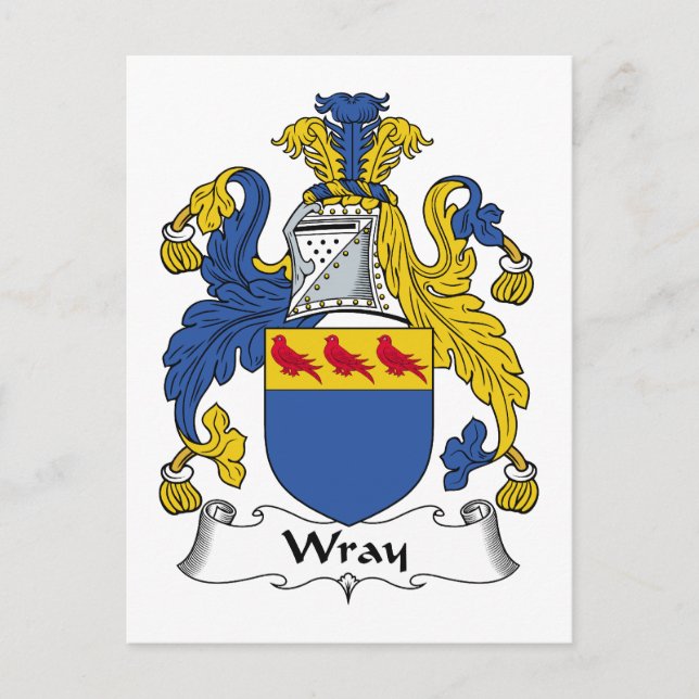 Wray Family Crest Postcard (Front)