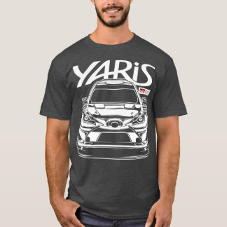 WRC Yaris Gazoo Racing White Print  T-Shirt