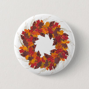 Wreath 2 Inch Round Button