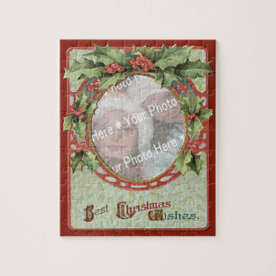 Wreath Add-A-Photo Christmas Frame Jigsaw Puzzle