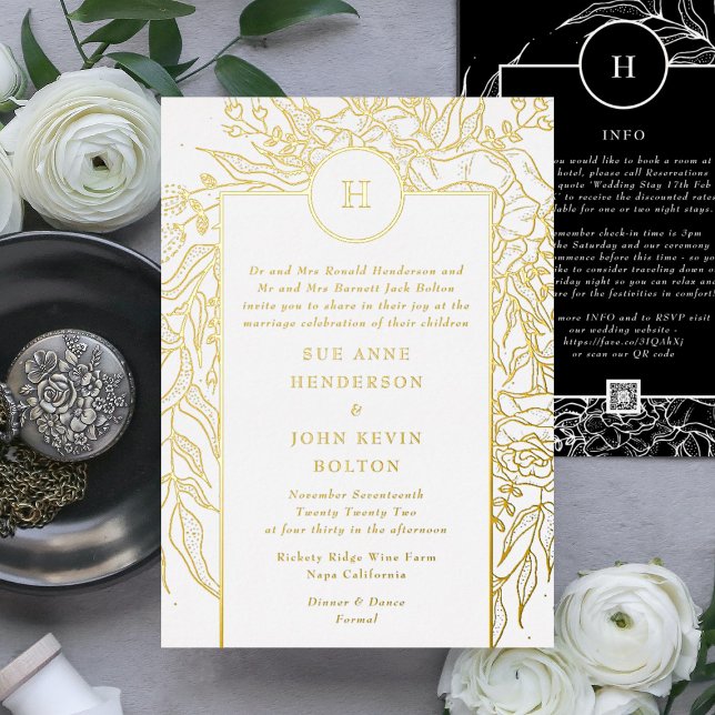 Wreath All in One QR CODE RSVP Website Wedding (Creator Uploaded)