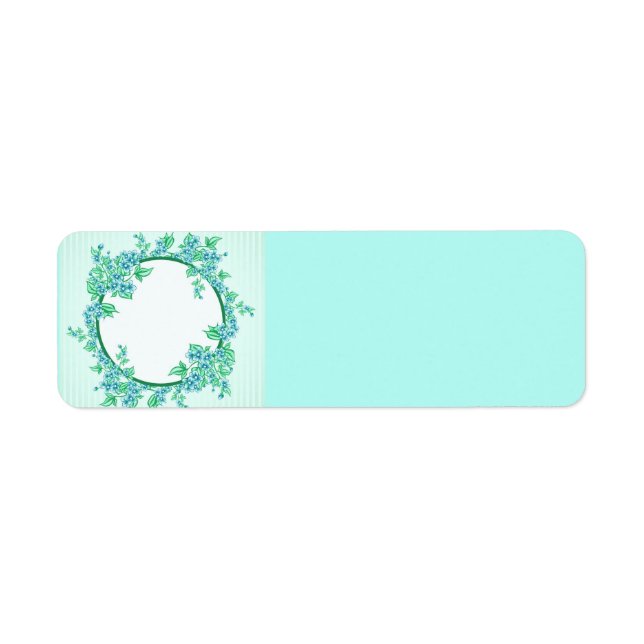 Wreath Aqua Pretty Vintage Label (Front)
