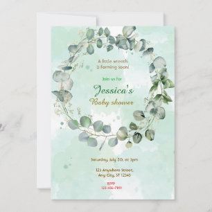 Wreath Baby Shower Invitation