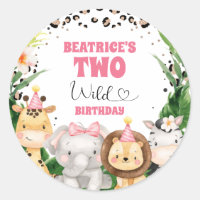 Wreath Cheetah Print Safari Birthday 