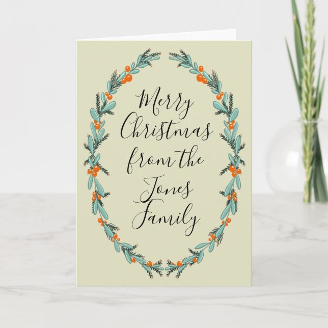 Wreath Christmas Card (Front)