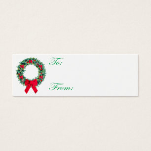 Wreath Christmas Tag Card