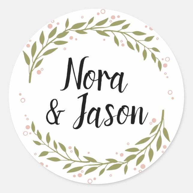 Wreath Customizable Sticker (Front)