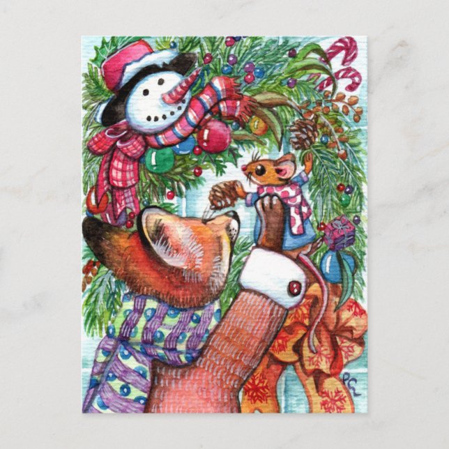 Wreath Decorating Postcard (Front)