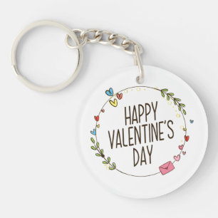 Wreath Heureuse Sainte-Valentin simple  Porte - cl