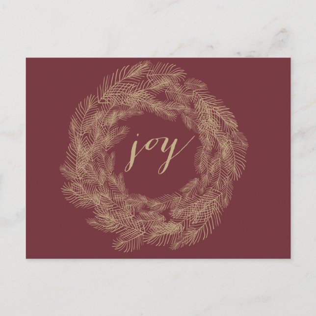 WREATH HIVER | JOY | CARTE POSTALE DE VACANCES ÉLÉ (Devant)