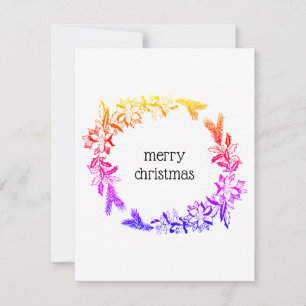 wreath multicolor card