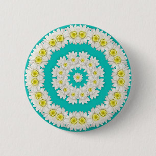 Wreath of Daisies 2 Inch Round Button