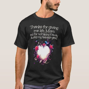 Wreath of Flowers during hard Teenager Time, Happy T-Shirt