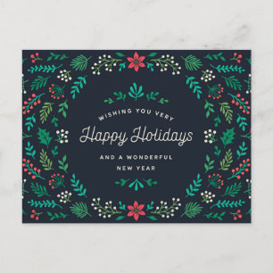Wreath of Joy Holiday Postcard