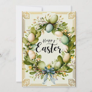 Wreath of Renewal – Easter Elegance Card