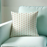 Wreath Pattern Throw Pillow<br><div class="desc">Add a bit of farmhouse charm to your home decor in a fun minimalist style. This Christmas throw pillow makes a sweet housewarming gift for the holidays. My unique design features a simple watercolor wreath pattern. To see more Christmas decor and decorations in my holiday collection visit www.zazzle.com/vginvites</div>