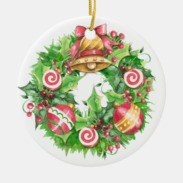 Wreath - SRF Ceramic Ornament (Front)