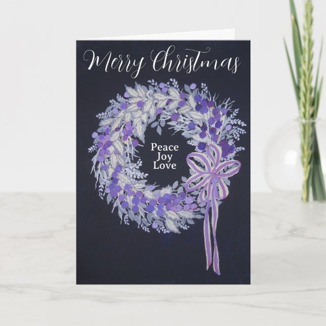 Wreath Standard, 5" x 7" Folded Greeting Card (Front)