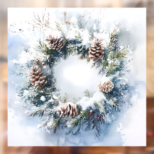 Wreath Window Cling