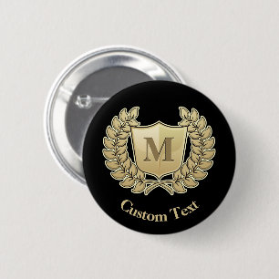 Wreath with Shield 2 Inch Round Button