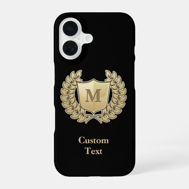 Wreath with Shield iPhone 16 Case (Back)