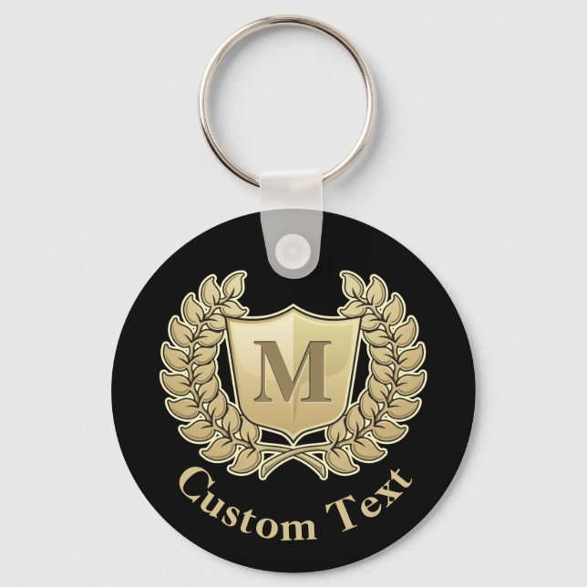 Wreath with Shield Keychain (Front)