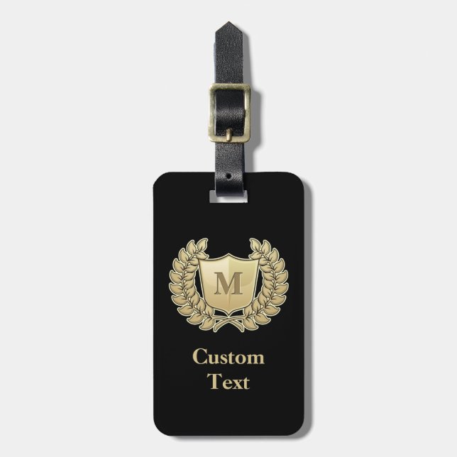 Wreath with Shield Luggage Tag (Front Vertical)