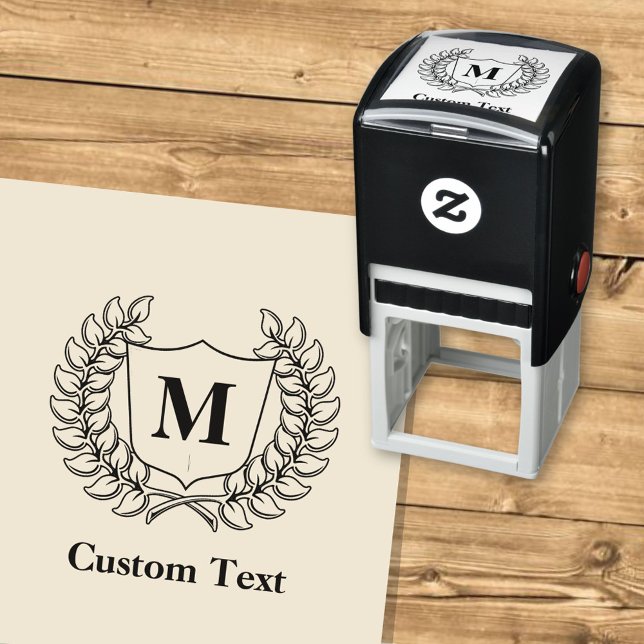 Wreath with Shield Self-inking Stamp (Creator Uploaded)