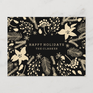 WREATING FOLIAGE HIVER   CARTE POSTALE DE VACANCES