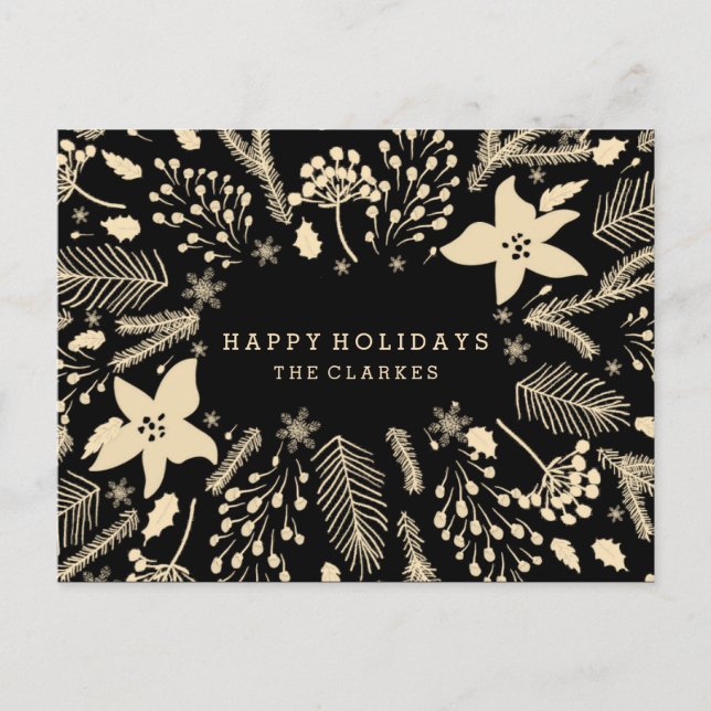 WREATING FOLIAGE HIVER | CARTE POSTALE DE VACANCES (Devant)