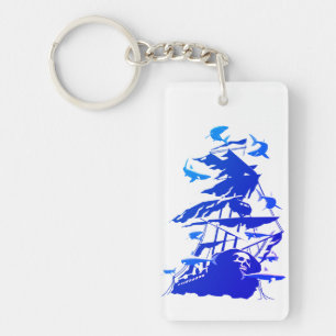 Wreck Diving And Sharks Keychain