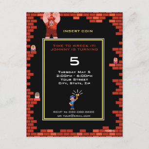 Wreck-It Ralph Birthday Invitation
