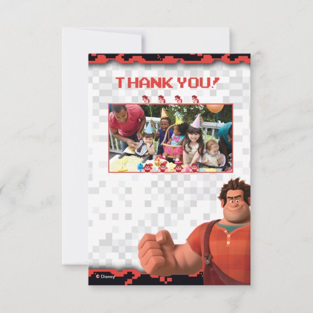 Wreck-It Ralph Birthday Thank You Cards (Front)