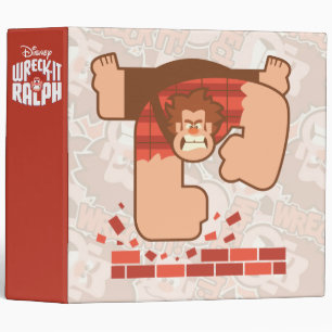 Wreck it Ralph Pounding Bricks Binder
