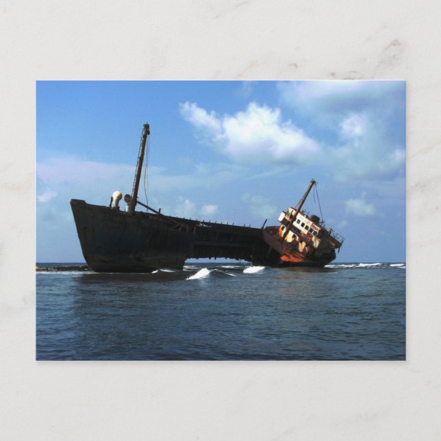 Wreck of the "Cavalier" E Coco Banderos, Panama Postcard (Front)