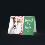 Wreck The Halls Editable Colour Pet Holiday Card<br><div class="desc">Celebrate the season with this modern and stylish card from Berry Berry Sweet. Visit our website: www.berryberrysweet.com to learn more about us and what we offer. Matching items and more design options are available at our store. Design colours can be customized! Click "Customize Further" to change the design colours.</div>