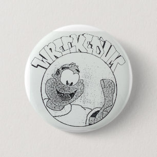 Wrecked 'Um Melvin Circle Logo Button